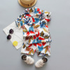 Summer shirt for boys, beach fashionable set, children's summer clothing, children's clothing, wholesale