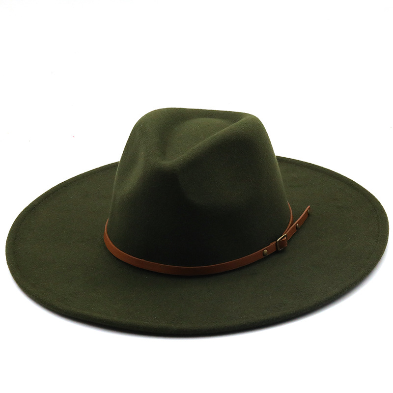 Retro Woolen Jazz Felt Hat display picture 17