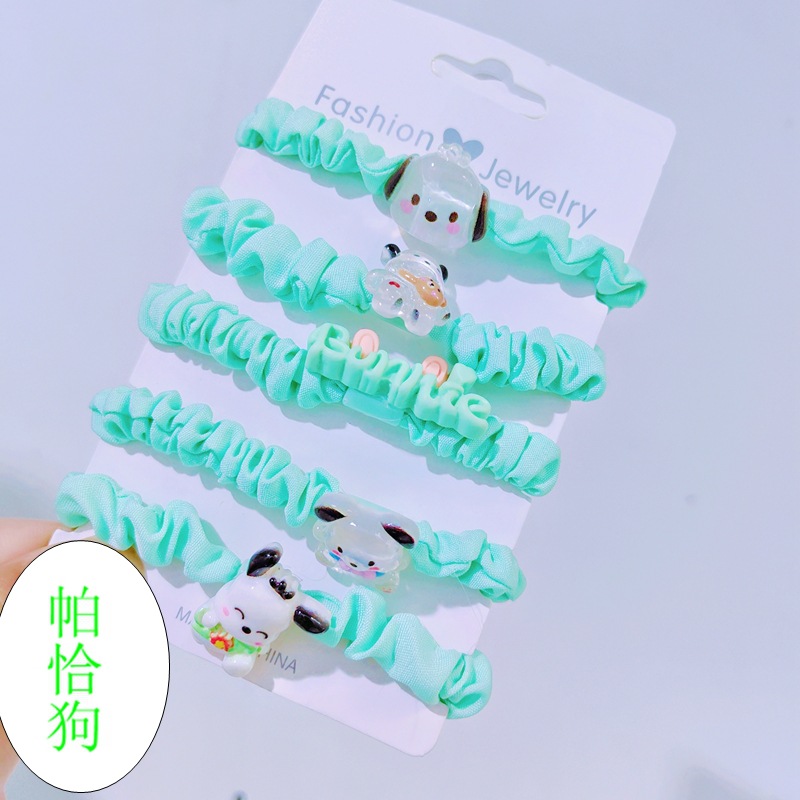 Caricatura encantadora color caramelo anillo de intestino pequeño anillo de cabello dulce fresco Sanliou niña atada correa de cabello joyería de estudiantes