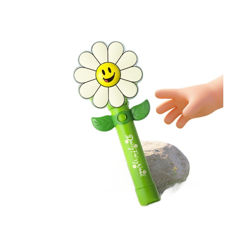El mismo arco iris de flores burbuja máquina de burbuja para niños de mano completamente automático soplar burbuja varilla de luces coloridas juguetes de flores de sol