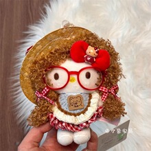新款毛绒挂件kitty包包卷发女生书包玩偶可爱挂饰公仔钥匙扣礼物