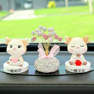 Decoration Accessories Small Ornaments on — Car ornaments - ping-an-have-you-gypsophila-little-leopard-pad