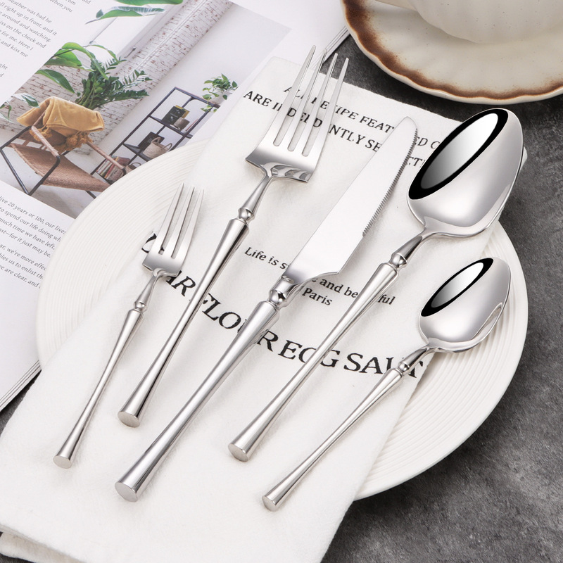 Amazon Simple Small Man Waist 304 Stainless Steel Knife and Fork Spoon Dessert Fork Spoon Western Hotel High-end Fork Spoon suit Amazon Simple Small Man Waist 304 Stainless Steel Knife and Fork Spoon Dessert Fork Spoon Western Hotel High-end Fork Spoon suit