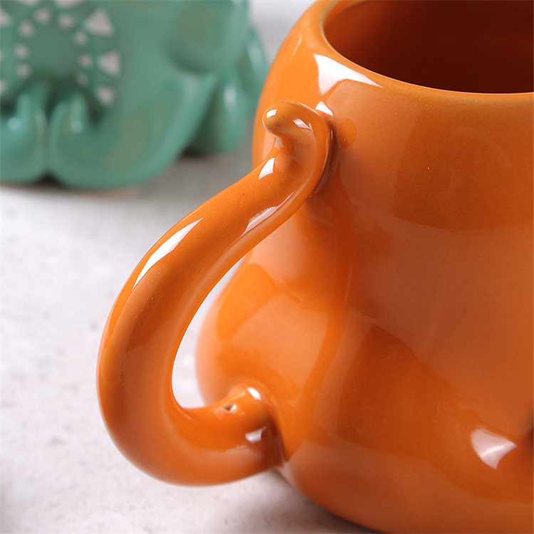 octopus ceramic cup high-looking coffee cup creative cute animal water cup large capacity mug_voghion.com