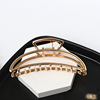 Metal brand hairgrip for adults, fashionable crab pin, big hair accessory, simple and elegant design, city style