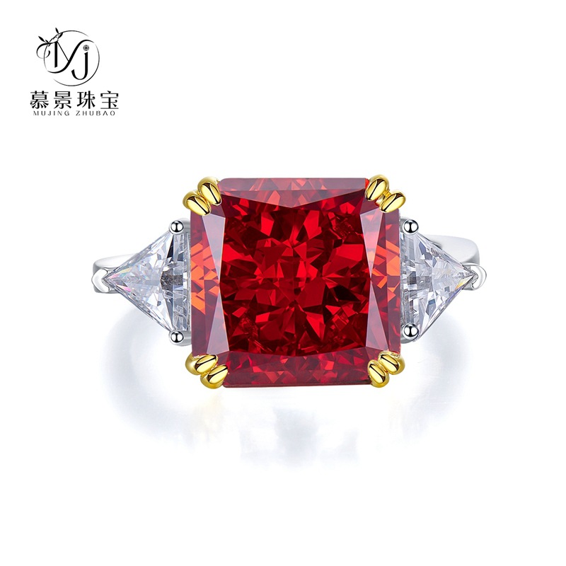 Mu Jing's new European and American style Simple silver rings Padma…
