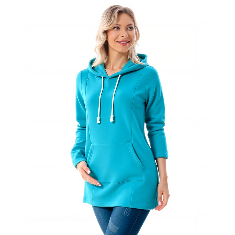Umstands-sweatshirt Mit Fleecefutter Für Damen Stillen Winter_voghion.com
