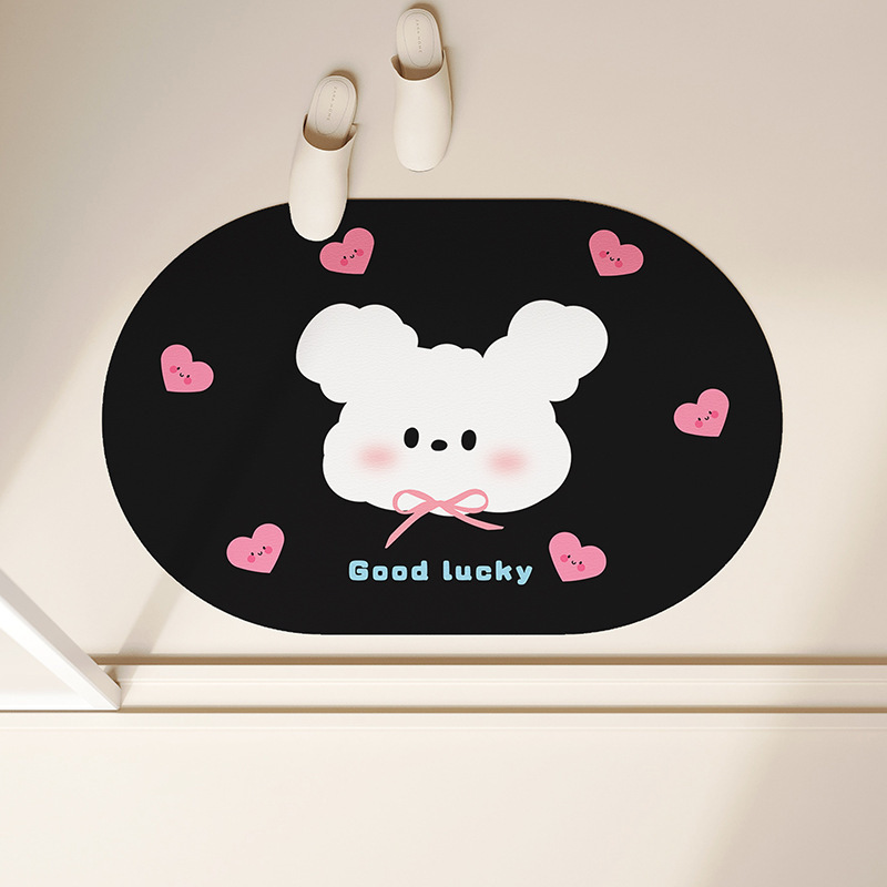 Cartoon Cute Girly Heart Diatom Mud Floor Mat Bathroom Easy Care Foot Mat Bathroom Absorbent Floor Mat Entrance Door Mat Cartoon Cute Girly Heart Diatom Mud Floor Mat Bathroom Easy Care Foot Mat Bathroom Absorbent Floor Mat Entrance Door Mat