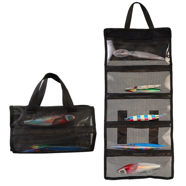 Black iron bait bag 63*29 five-piece (excluding bait)