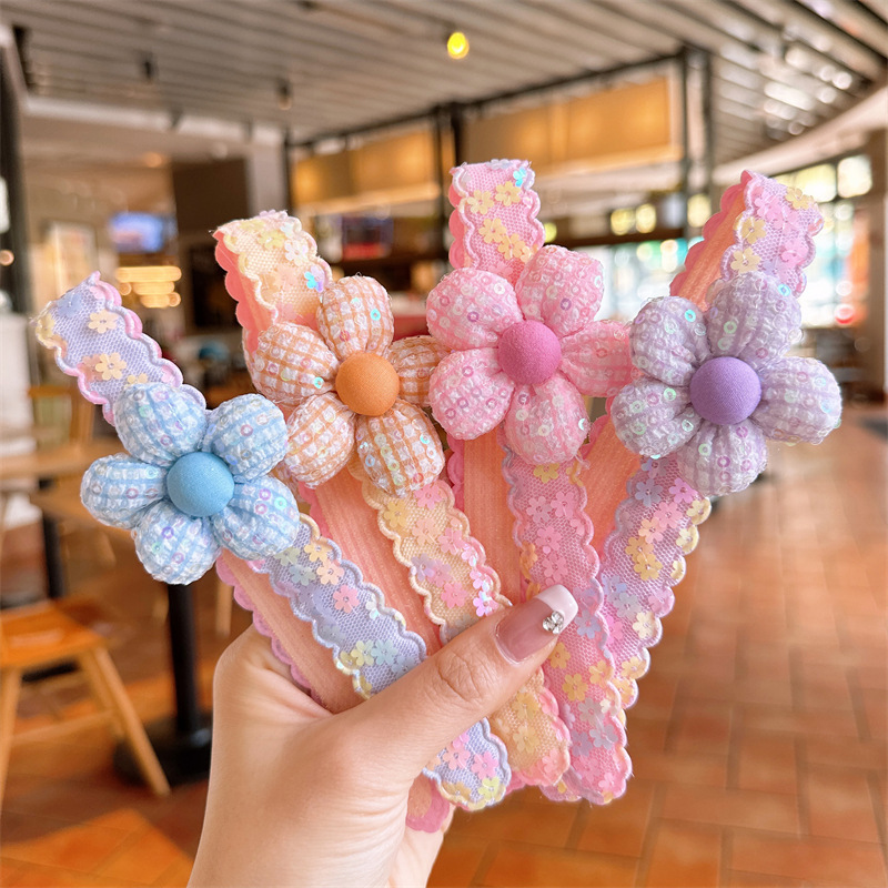 Diadema de velcro para niños niña pegatinas mágicas palo de pelo de niña banda de pelo de bebé flechazos pegatinas artefacto de pelo roto hembra