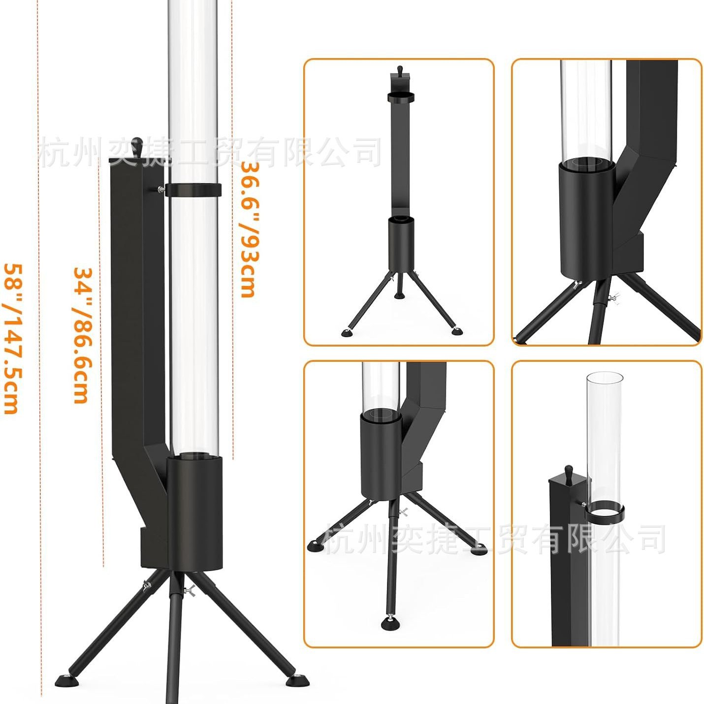 Estufa de cohete de leña vertical, lanzacohetes, estufa de calefacción de patio, campamento al aire libre, estufa de pellets de invierno, estufa de calefacción