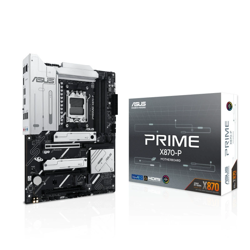 Материнская плата Asus PRIME X870-P ATX для настольного ПК, поддержка сокета AM5, совместима с 9700X\9900X\9950X