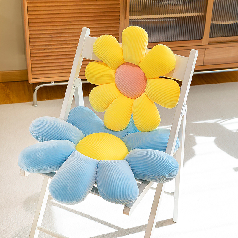 Girasol Butt cojín Daisy almohada cojín Oficina siesta silla cojín de dibujos animados pétalo Decoración