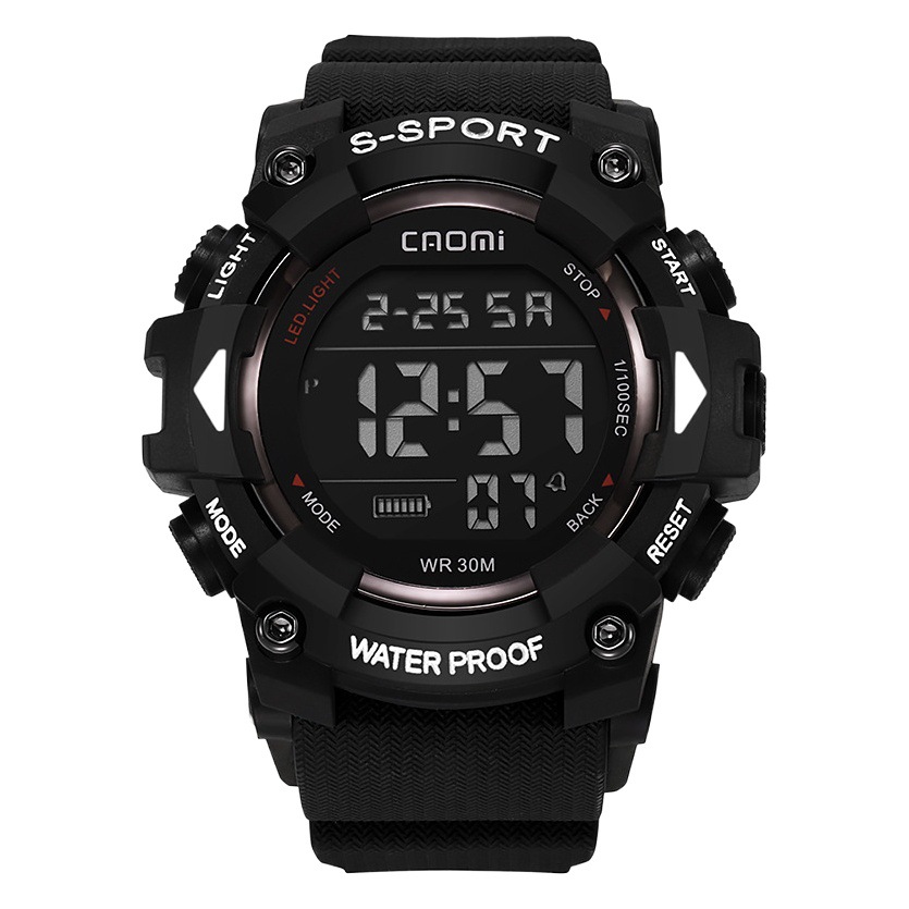 Nueva natación reloj al aire libre estudiante masculino juventud moda gran dial impermeable multi-funcional deportes reloj electrónico Masculino