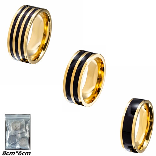 New Japanese and Korean ins style trinkets for couples, ladies, titanium steel rings, gold-plated rings, non-fading, can be shipped in one piece