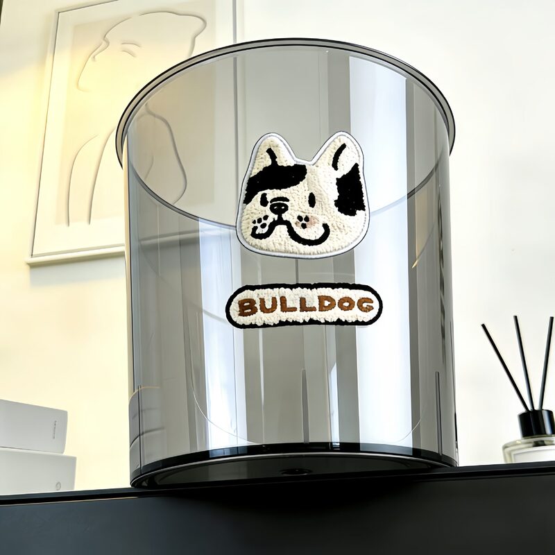 Creative Desktop Small Trash Can for Bedroom Coffee Table, Plastic Lidless Trash Bin for Miscellaneous Items, Bathroom Office Mini Cute Wastebasket