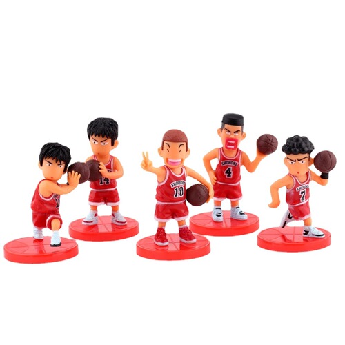 Slam Dunk Anime Figure Sakuragi Hanamichi Rukawa Kaede Sendo Hisashi Shohoku Five Tigers Model Decoration Car Ornament Doll