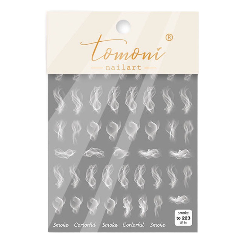 INS estilo avanzado de uñas pegatinas de mariposa de humo manchas ultrafinas finas y duras uñas de novia patrón pequeño pegatinas decorativas frescas