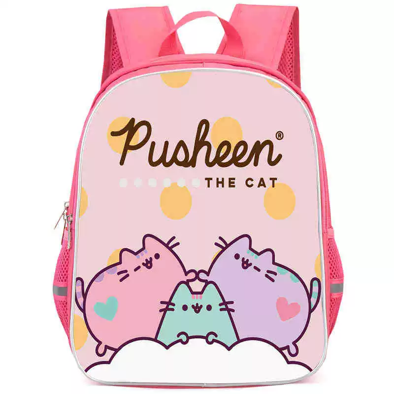 Рюкзак учебный Pusheen Fat Jimao с принтом периферийного типа, через стекло, зарубежная торговля, школьный рюкзак