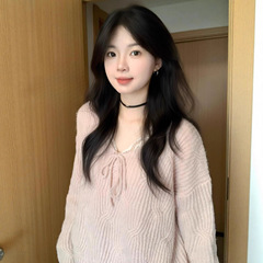 韩系长袖针织开衫女早秋季费尔岛软糯毛衣修身显瘦慵懒风外套上衣