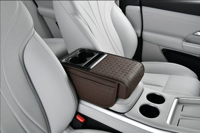 storage car tissue box integrated | Armrest box pad - 813coffee-color