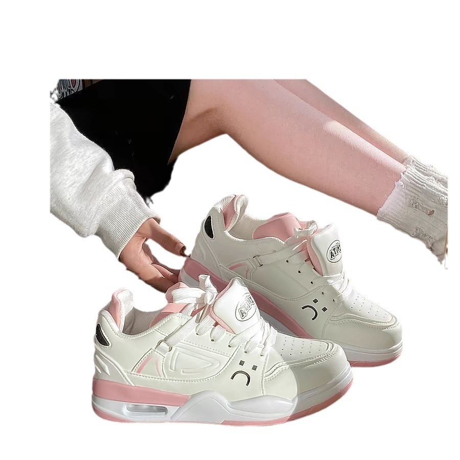 Zapatos de skate de aire de fondo grueso de Hong Kong de nicho de tendencia de otoño 2024 nuevos zapatos de skate deportivos casuales de estilo universal para mujeres