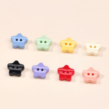 彩色小香风高级两眼五角星扣塑料纽扣小香风衬衫开衫毛衣纽扣厂家