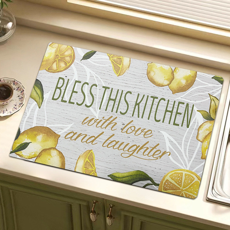 Pu absorbente estera de drenaje cocina encimera hogar antideslizante placa de la montaña estera aislamiento de goma de secado rápido mantel al por mayor