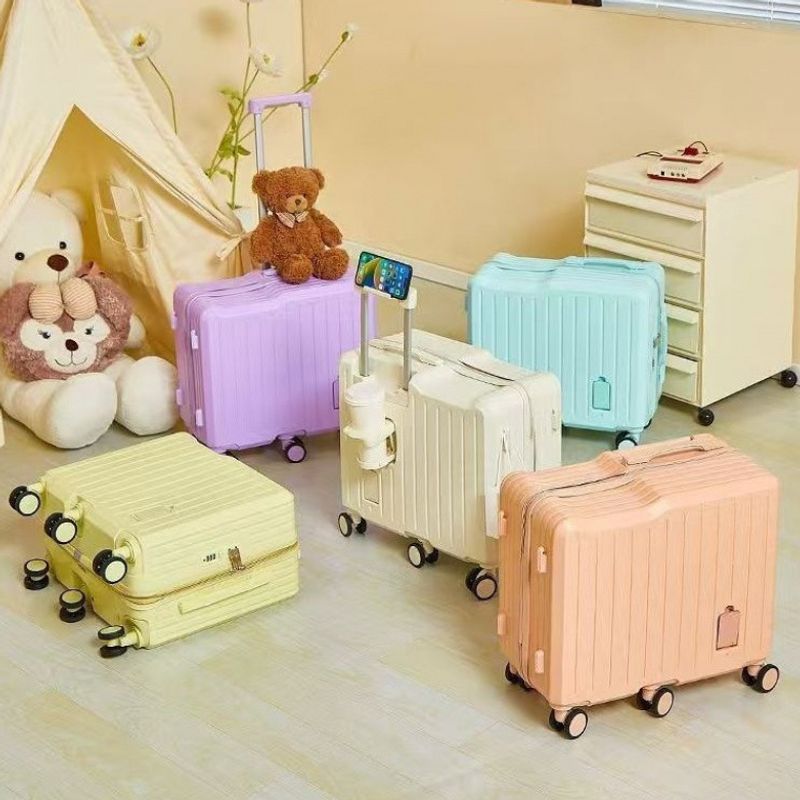 Children's ride-on luggage, baby suitcase with universal wheels, thickened password lock suitcase, carry-on luggage