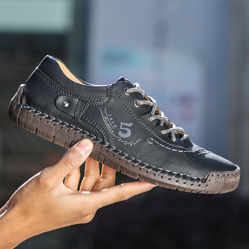 Men's Plus Size Soft Sole Handmade Versatile Leather Shoes