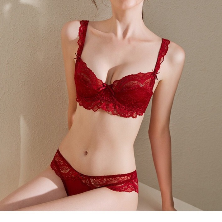 Cross-Border Popular Lingerie Bra Set with Matching Underwear, Pure and Ladylike Daily Wear, Cute Young Girl Style