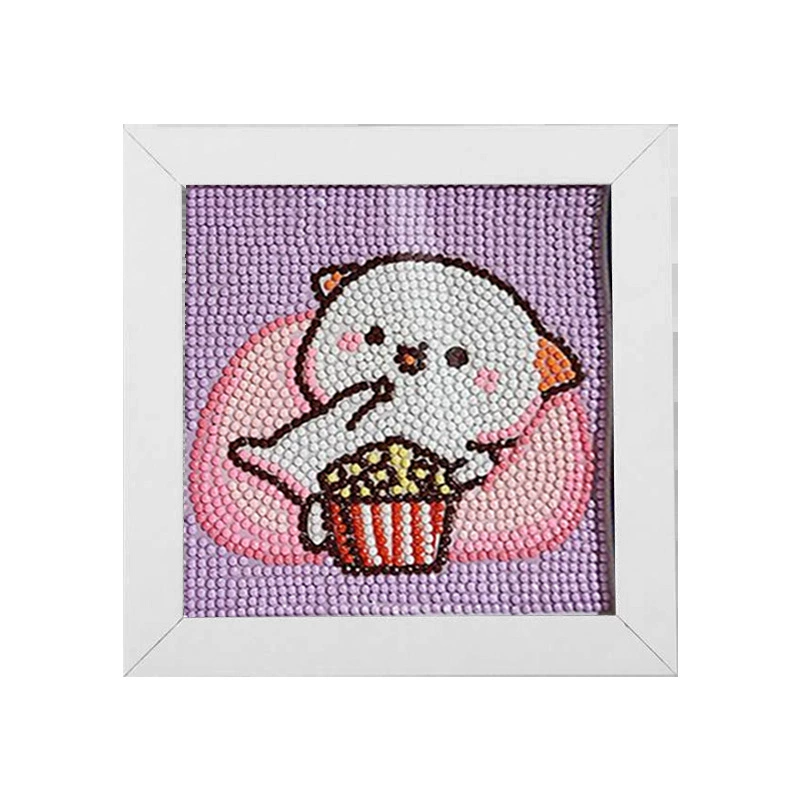 5D алмазная мозаика Cinnamoroll, в рамке 15×15 см для детей, набор DIY, в OPP-пакете