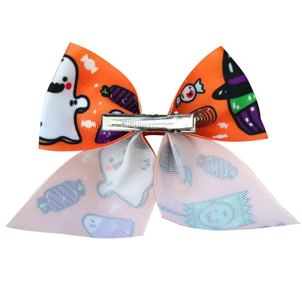 10g Weight Hair Clip Hair Accessories Type 1 Piece Quantity Party, Festival, Street Occasion Thread belt Material Halloween Festival Halloween Pattern, Pumpkin Pattern Women's Gender Hip-Hop, Funny Style Women's Hip-Hop Funny Halloween Pattern Pumpkin Cloth Thread Belt Hair Clip 3