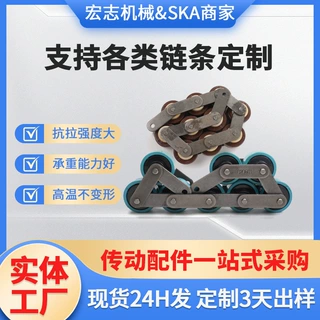 厂家定制尼龙链条耐磨耐压节距38.1工业传动链条BS30倍数防锈链条
