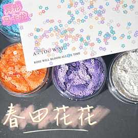 春田花花马卡龙珠光幻彩流麻美甲亮片闪粉滴胶史莱姆金葱粉甲油胶