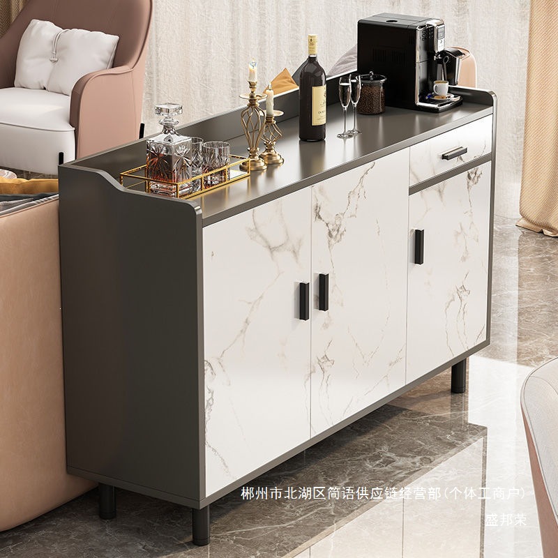 Fábrica de venta directa armario de comedor armario de almacenamiento lujo ligero moderno contra la pared en una sala de estar familiar simple armario de té cocina