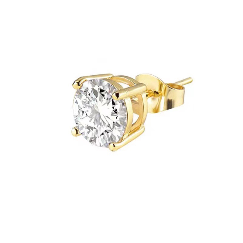 Earrings 1pc Classic Six-claw Diamond Jewelry Ring_voghion.com