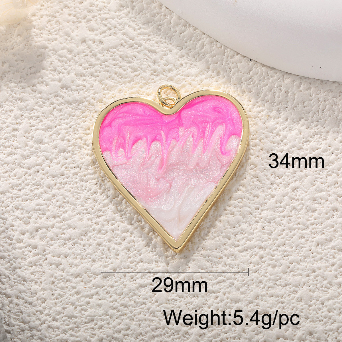 7 * 20mm, 8*10mm, 9 * 14mm Jewelry Making Size 1 Piece 7 * 20mm 8*10mm 9 * 14mm Copper Zircon Gold Plated Heart Shape Butterfly Shell Pendant