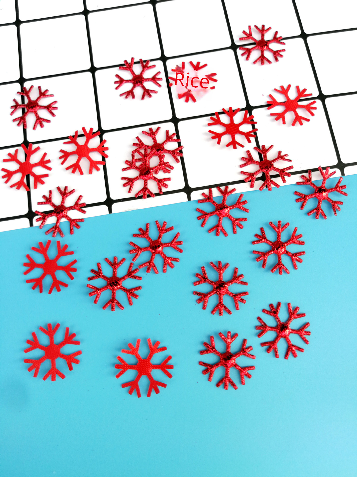 Christmas Holiday Snowflake Christmas tree decoration wedding party ice and snow throwing confetti diy handmade Christmas decoration_voghion.com