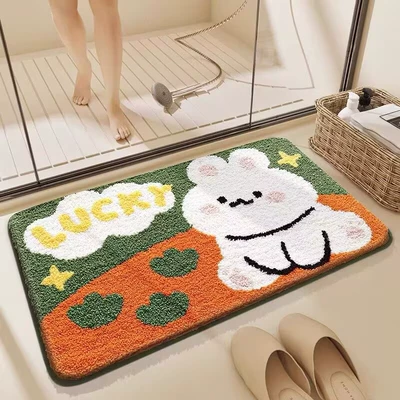 Bathroom Non-Slip Mat, Imitation Cashmere — Avtomobil döşəmə paspasları - fluffy-fur-ball-4060cm-imitation-cashmere