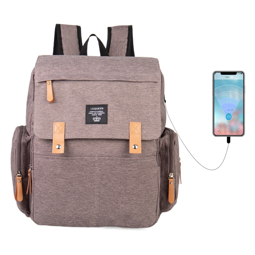 LEQUEEN Mummy Bag Maternal and Baby Bag Large Capacity Shoulder Mother Bag Women's Fashionable Multifunctional Baby Outgoing Backpack