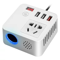 Новый автомобильный инвертор зарядное устройство 12V24V в 220V универсальный преобразователь питания QC3.0USB разъем для быстрой зарядки