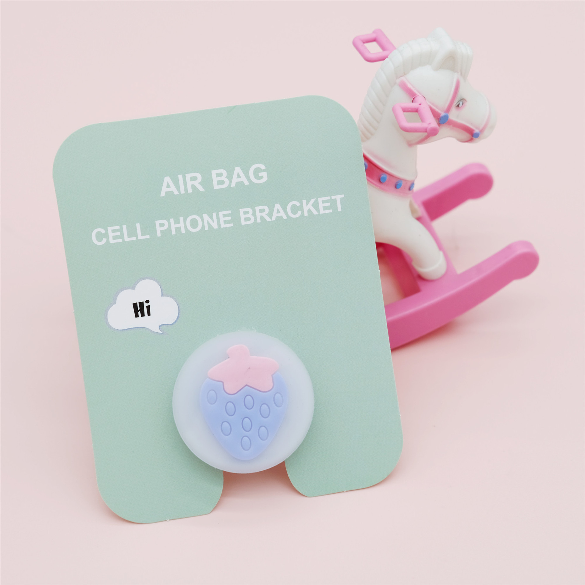 Airbag de dibujos animados soporte de teléfono móvil retráctil creativo personalizado escritorio plegable adhesivo perezoso soporte pequeño multifuncional