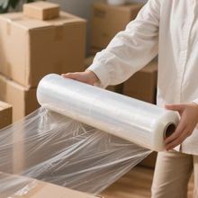 PE缠绕膜拉伸膜包装膜自粘膜透明50cm保护薄膜工业塑料物流包装