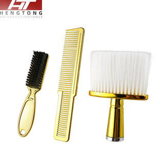 Cross-border retro oil head brush, hair brush, soft bristle cleansing beard brush, hair styling comb, three-piece set wholesale