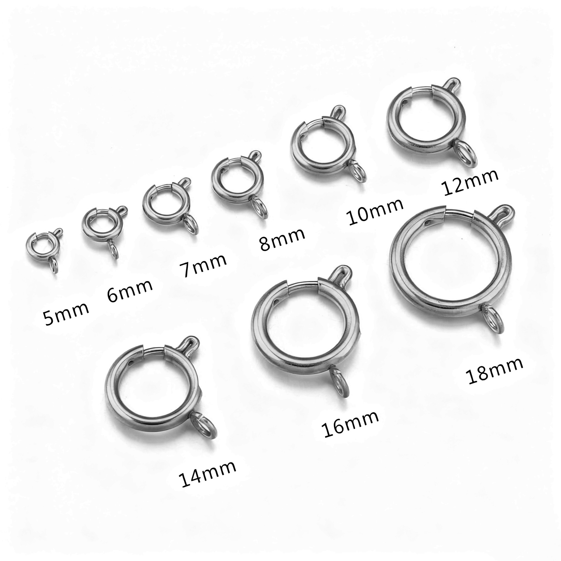 メッキ金色ステンレス鋼パチンコスプリングバックルチタン鋼水バブルバックルdiy手作りアクセサリー丸バックル