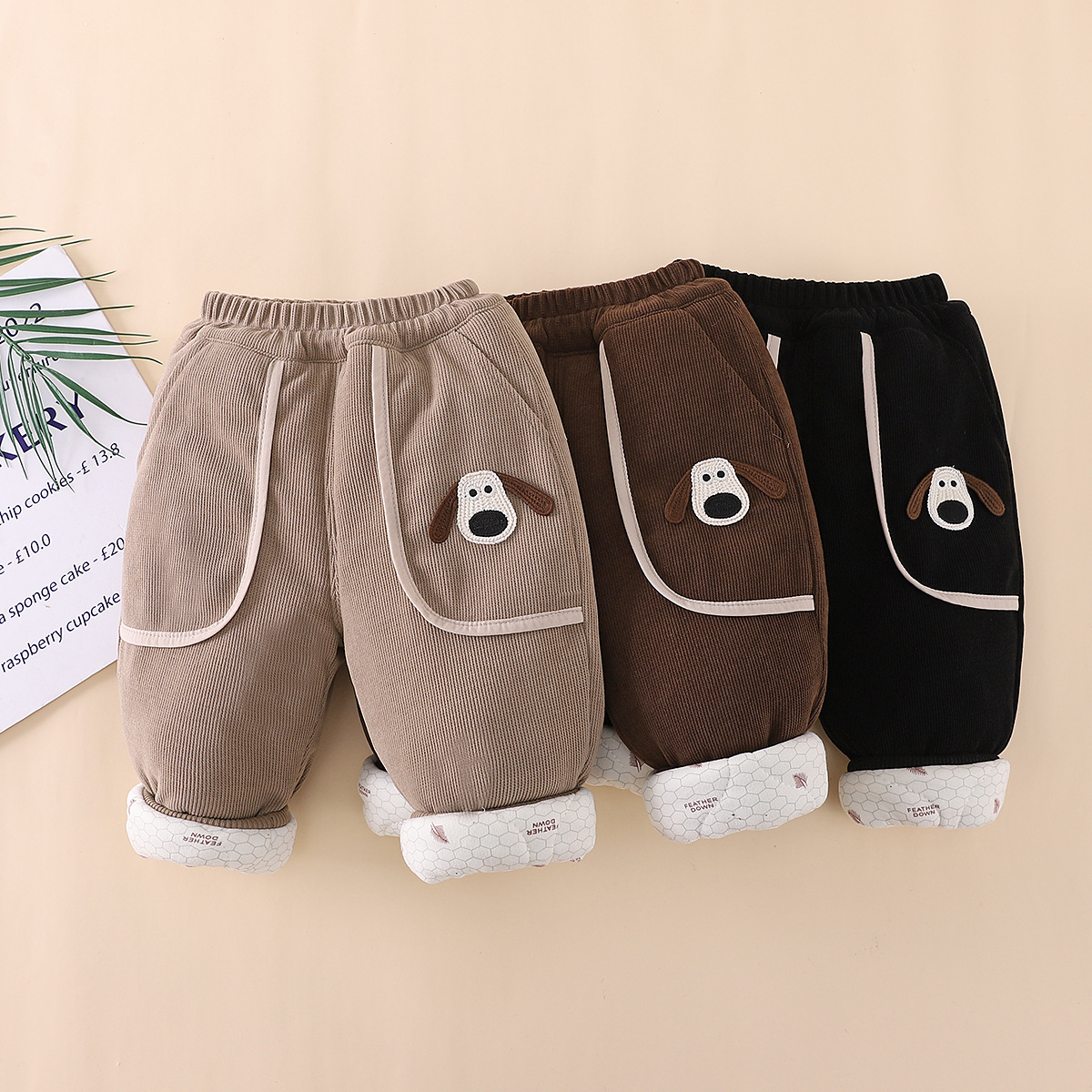 男宝宝棉裤外穿加绒裤子冬季一条过冬男童保暖三层夹棉加厚长裤潮