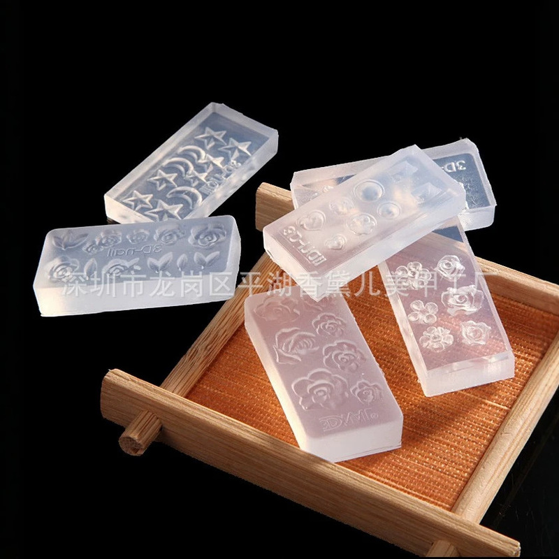 Nail silicone mold three-dimensional flower animal nail drill quick nail polish gel available at an affordable price