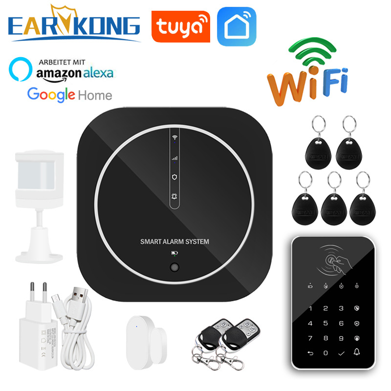 工厂直供跨境Wifi和SIM卡涂鸦智能家居家用报警器防盗报警器系统