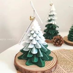 【Factory Wholesale】Pine Wood Rounds Christmas Tree Hole Punch Handmade DIY Pine Wood Rounds Kindergarten Painting Natural Wood Rounds